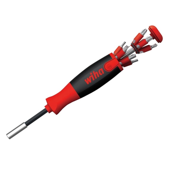 Wiha Liftup 25 Magnetic Screwdriver With Bit Magazine (sl, Ph, Pz, Tx, Hex)