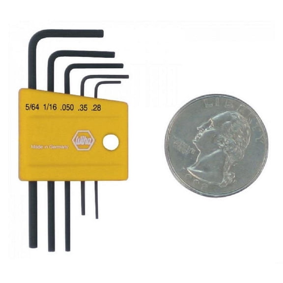 Wiha Mini SAE Short-Arm Hex L-Key Set - 5 Piece Set