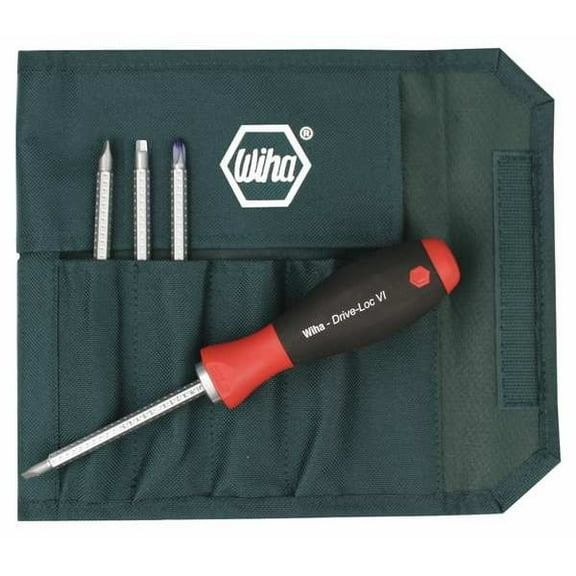 Wiha Multi-Bit Screwdriver, NumBits 3 28194