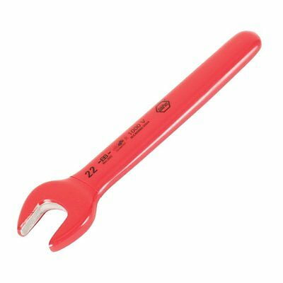 Wiha Tools 20019 Insulated Open End Wrench, 19 mm x 178 mm, 15 Angle