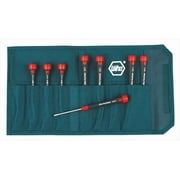 Wiha PicoFinish SAE Hex Screwdriver Set with Canvas Pouch 8 Piece Set