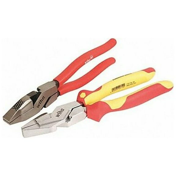 Wiha 32833 9.5" High Leverage NE Industrial Lineman's Pliers Double Pack