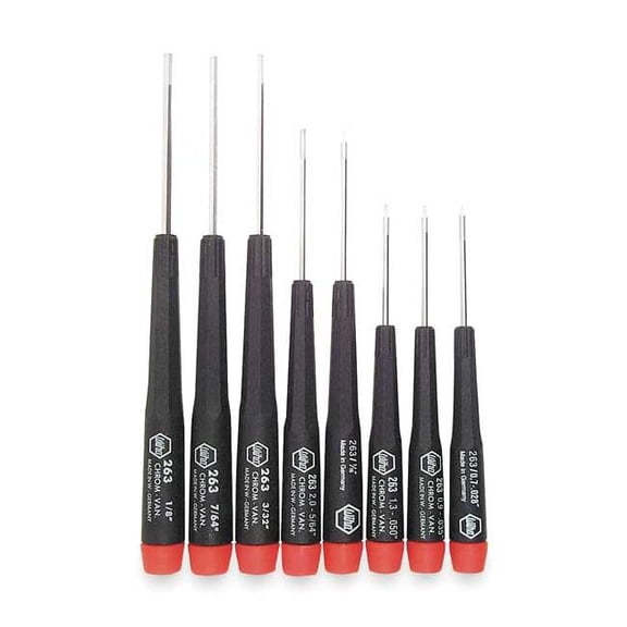 Precision Screwdriver Set,Hex,SAE,8 pcs. 26391