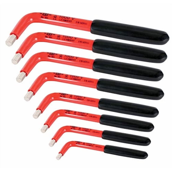 Wiha 13690 Hex L-Keys, Insulated Inch, 8 Piece