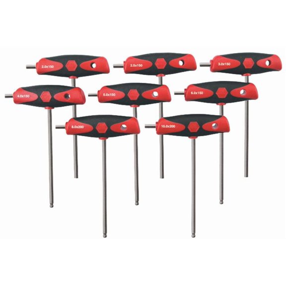 Wiha Soft Grip Dual Drive Metric T-Handle 8 Pc. Set