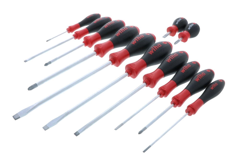 Wiha Softfinish 12Pc Screwdriver Set Slot/Ph 30297