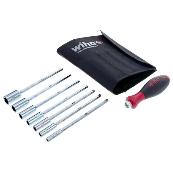 Wiha Softfinish Drive-Loc Vi Nut Driver Set Inch 8 Pieces
