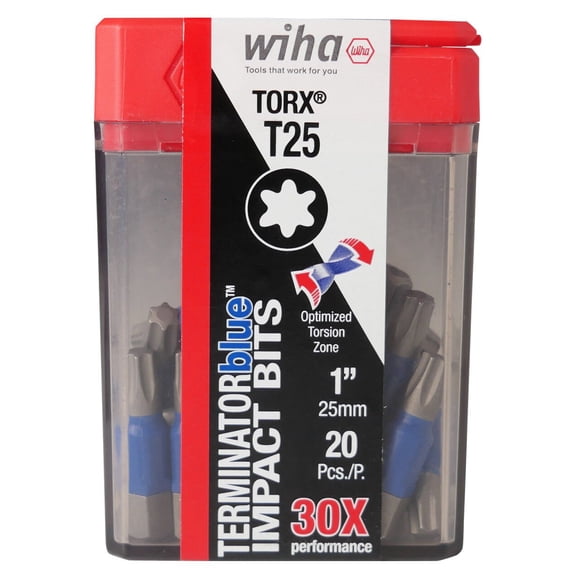 Wiha Terminatorblue Impact Bit Torx T25 X 1In 20Pk