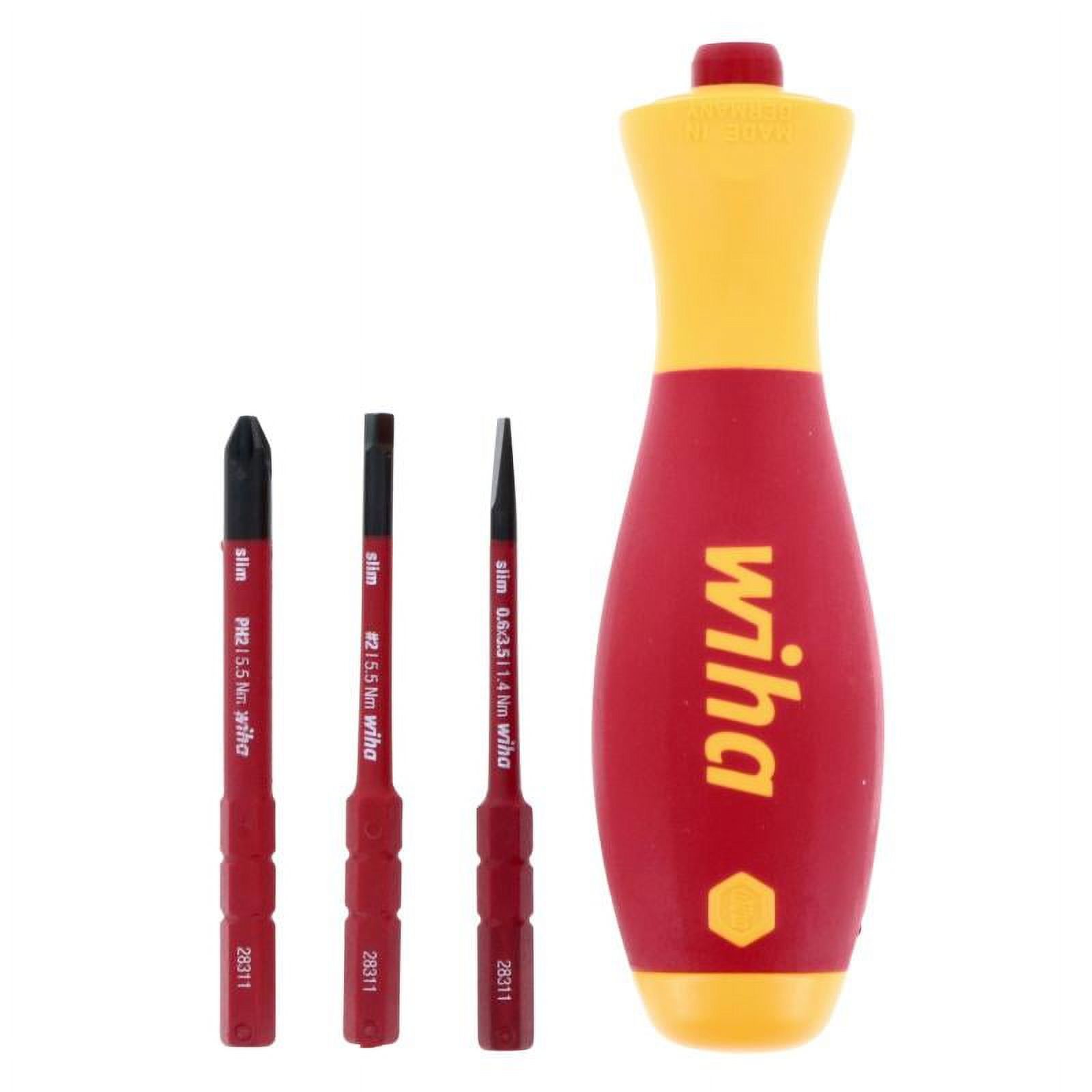 Wiha Tools 28328 4 PC SlimLine Blade & SoftFinish Blade Holder