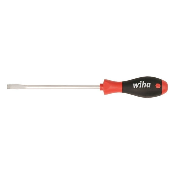 Wiha Tools 30263 SoftFinish Slotted Screwdriver, 6.0 mm x 100 mm