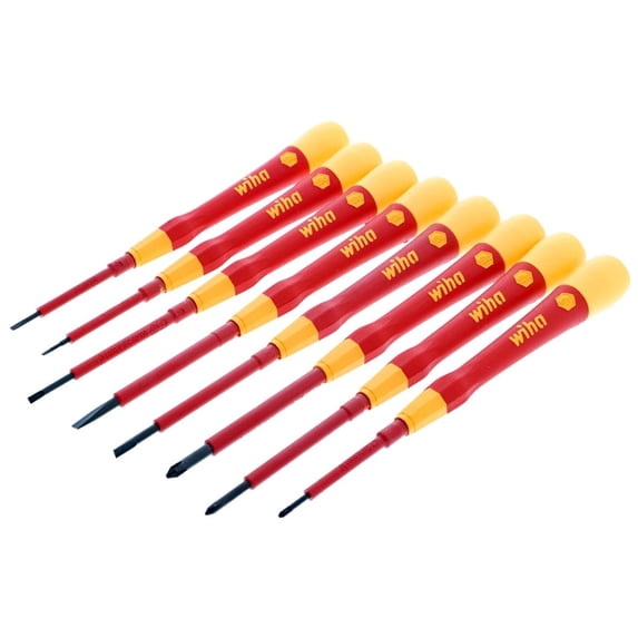 Wiha Insulated PicoFinish Precision Screwdriver Set (8 Piece Set)