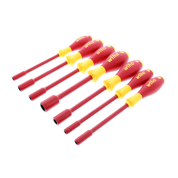 WIHA Tools 7 Piece Insulated SoftFinish Nut Driver Set - Metric