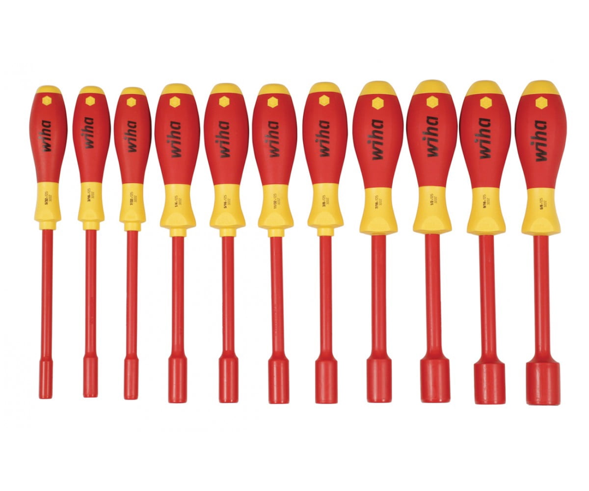 Wiha 32296 11-Piece 1000-Volt Insulated Nut Driver Set, Inch - Walmart.com
