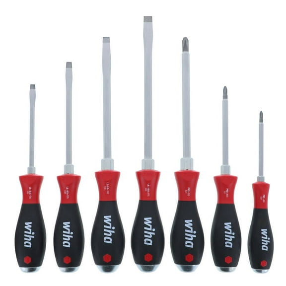 Wiha Tools 53097 Soft Finish XHD Slotted & Phillips Screwdriver Set - 7 Piece