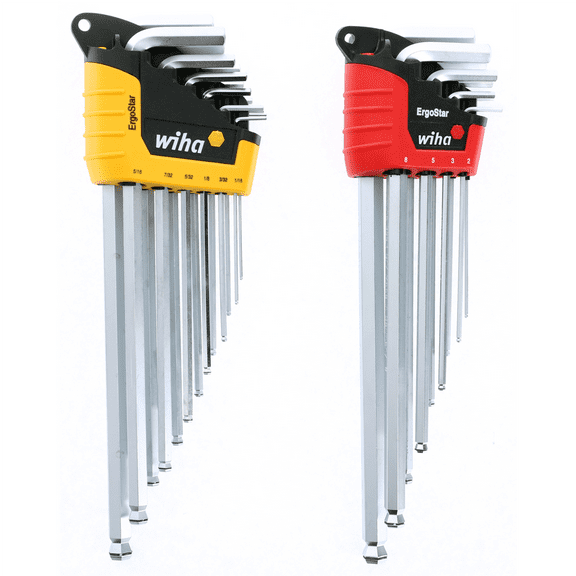 WIHA Tools 22 Piece MagicRing Ball End Hex L-Key Set - Inch, Metric