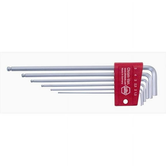 Wiha Tools 66995 Ball End Metric Hex L Key Set - 6 Piece