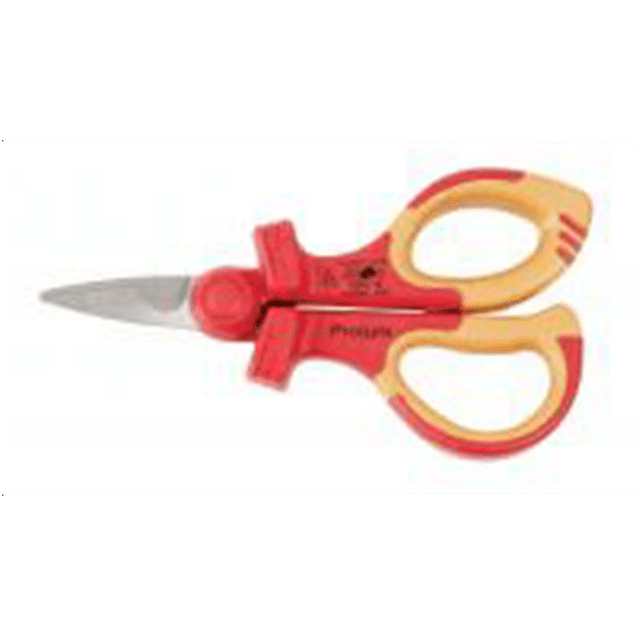 Wiha Tools Insul. Proturn Electrician"s Shears, 6.3" OAL w/ Cable Notch. Stainless Steel Blades