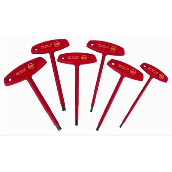 Wiha Tools Insulated Hex Inch T-Handle Set - 6 Piece