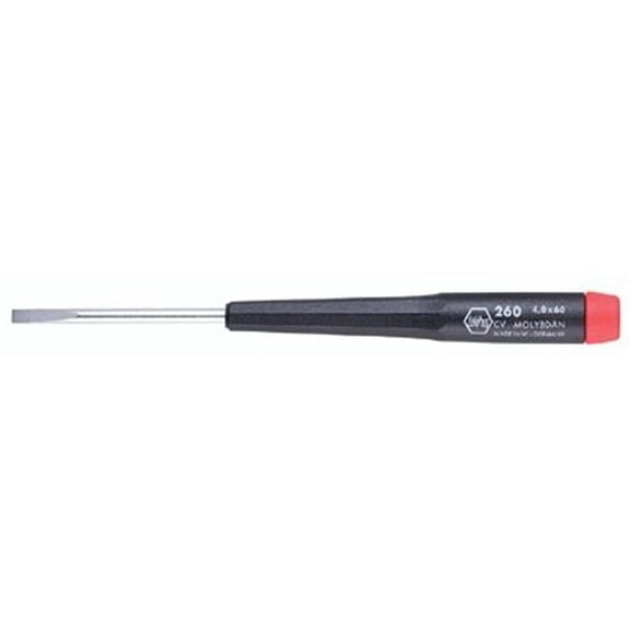 Wiha Tools Slotted Precision Screwdrivers, 1/8 in, 5.71 in Overall L - 1 EA (817-26030)