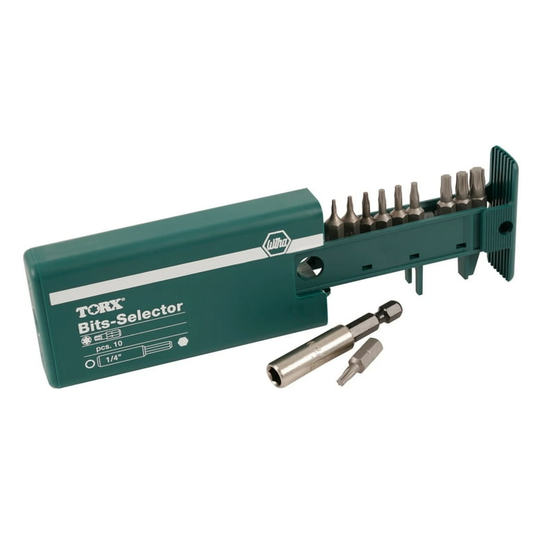 WIHA 11-Piece Torx Bit Selector Set with Universal 1/4 Inch