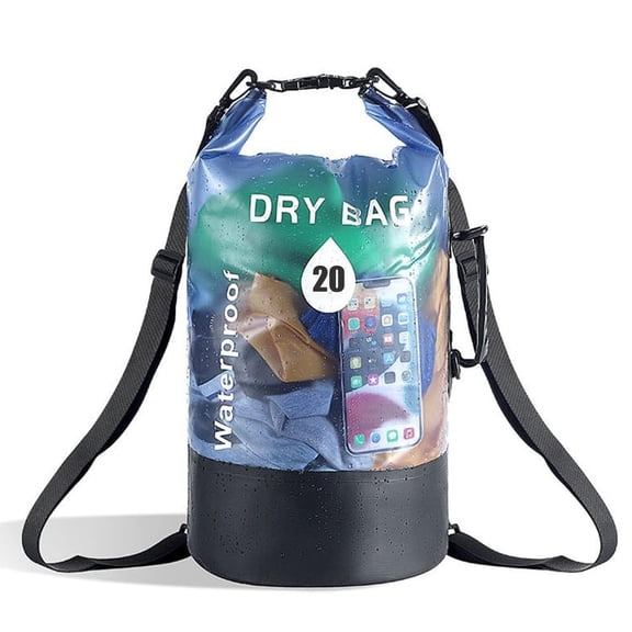 Wiher 10L/20L Waterproof Dry Bag，Dry Storage Bag Backpack with Kayaking, Beach, Rafting, Boating, Hiking, Camping and Fishing (Blue)
