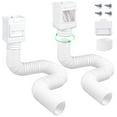 thumbnail image 1 of Wiher 2 Pack Rain Gutter Downspout Extensions, Extra Long Downspout Extension, Leaf Eater Downspout Filter, Downspout Adapter Fit Both 2''×3'' and 3''×4'' Drainpipe (White), 1 of 9