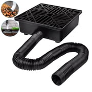 Wiher Catch Basin Downspout Extensions, Upgraded 9x9 inch No Dig French Drain Downspout Diverter, Flexible Gutter with Leak-Proof Splash Block Kit, Extendable from 16" to 60" Black