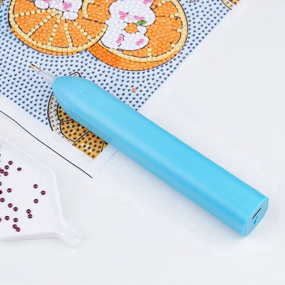 Diamond Painting Pen, Vacuum Diamond Art Pen no Wax Needed, Cordless & Quiet, Rechargeable Battery, Lightweight Design, Diamond Art Accessories for Adults, Gift for Diamond Art Fan, Blue