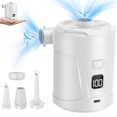thumbnail image 1 of Wiher Electric Air Pump for Inflatables, 5200mAh Air Mattress Pump Portable with 4 Nozzles & LED Display Screen, Inflator/Deflator Pumps for Pool, Paddle Boats, Camping, Swimming Ring White, 1 of 8