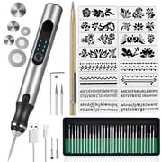 Wiher Electric Engraving Pen Cordless Micro Carving Pen with 3 Adjustable Speed 280mAh Rechargeable Engraver Machine Wireless Etching Engraving Tool for Jewelry Wood Metal Glass Stone OC
