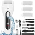 thumbnail image 1 of Wiher Electric Foot Callus Remover, LED Light & Display Electric Foot File, Waterproof Electric Foot Filer, 3 Replacement Rollers & USB-C Charging Foot Sanders for Feet White, 1 of 7