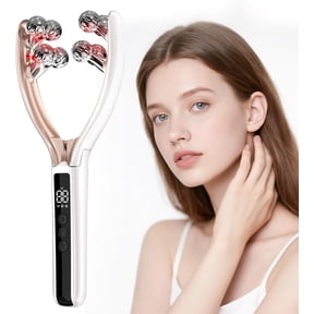 Wiher Face Roller Device,Electric Face Lifting Device with Vibration Massage,3-Level RF Radio Frequency 9-Level Microcurrent and Two Light Therapy,Reduce Swelling Tightening Skin for Home,Travel Use