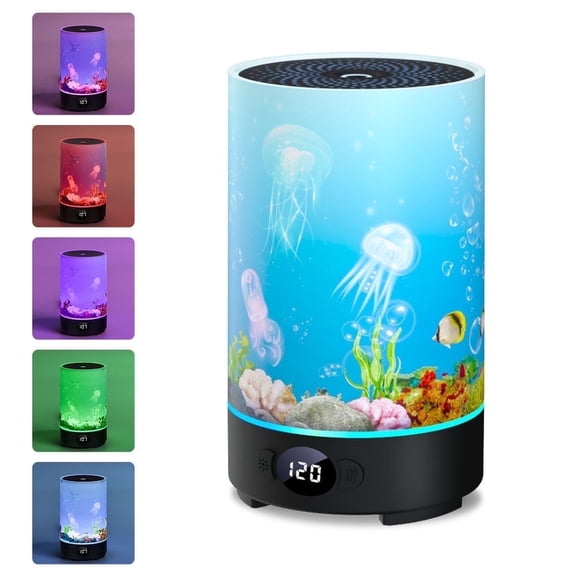 Wiher Aroma Diffuser, Quiet Oil Diffuser with RGB Lighting Timer, Automatic Shutdown Protection for Bedrooms Living Room Bathroom Hotels, Ocean Style