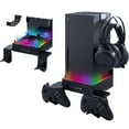 thumbnail image 1 of Wiher LED Cooling Stand for Xbox Series X 3-Level Adjustable Dual Cooling Fan Cooler RGB Wall Mount Cooling Station with Controller & Headphone Holder for Xbox Series X, 1 of 10