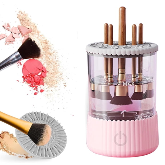 Wiher Makeup Brush Cleaner, Electric Makeup Brush Washer Machine with Touchscreen Quick cleaning and Drying for All Size Brushes and Sponges, Pink