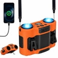 thumbnail image 1 of Wiher Portable Waist Fan, 20000mAh Rechargeable Wearable Belt Fans, 16000 RPM Cooling Neck Body Powerful Shirt Personal Cooling Fan for Outdoor Jobsite Camping Travel in Orange, 1 of 7