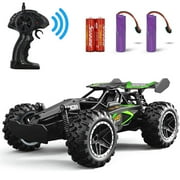 Wiher Remote Control RC Cars, 1:18 2WD RC Truck High Speed Racing Car, Festivals Stuffers Toy Cars for Boys and Girls Gifts for Kids (Green)