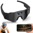 thumbnail image 1 of Wiher Smart Camera Glasses, 4k POV Sports Glasses HD Recording Video, Cycling Action Sunglasses, Wearable Audio Take a Picture Wireless Photography Shooting VCR，Suitable for Men and Women(Black), 1 of 8