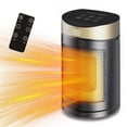 thumbnail image 1 of Wiher Space Heater, Portable Electric Heaters for Indoor Use with Thermostat and Remote, Digital Display, 12H Timer, 5 Mode, 1500W PTC Ceramic Fast Safety Heat for Office Bedroom Home, 1 of 10