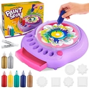 Wiher Spin Art Paint Kit for Kids, Coloring Rotating Electric Graffiti Clay Toy, Cool Paint Art Toys Kits Set, Art Craft Set for 4-12 Year Old