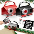thumbnail image 1 of Wiher Wrapping Paper Cutter & Tape Dispenser, Gift Wrap Cutter Tool Dual Use Sliding Design with 4 Tapes & 2 Replacement Blades for Holiday & Birthday Gift Wrapping Paper Roll, 2 Pack（Black Red）, 1 of 8