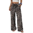 thumbnail image 1 of Wiholl Wide Leg Pants for Women Flowy Palazzo Drawstring Elastic Waist Trousers with Pockets Summer Beach Vacation Clothes, 1 of 8