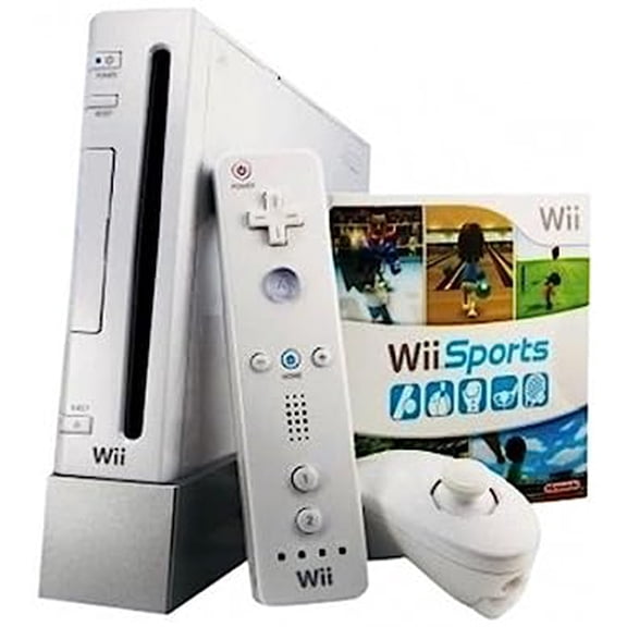 Pre-Owned Wii Game Console with Wii Sports Bundle, 5 Gram, White