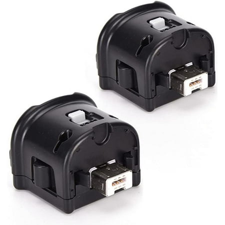 Wii Motion Plus Adapter, 2 Packs Upgraded Motion Attachment for Wii Remote Controller (Black)