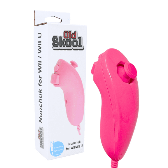 Wii Nunchuk Wii U Nunchuck Controller, Pink For Nintendo Wii or Wii U