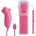 thumbnail image 1 of Wii Remote Controller,Wireless Controllers Compatible with Wii/Wii U with Motion Plus,Silicone Case and Wrist Strap,Pink, 1 of 6
