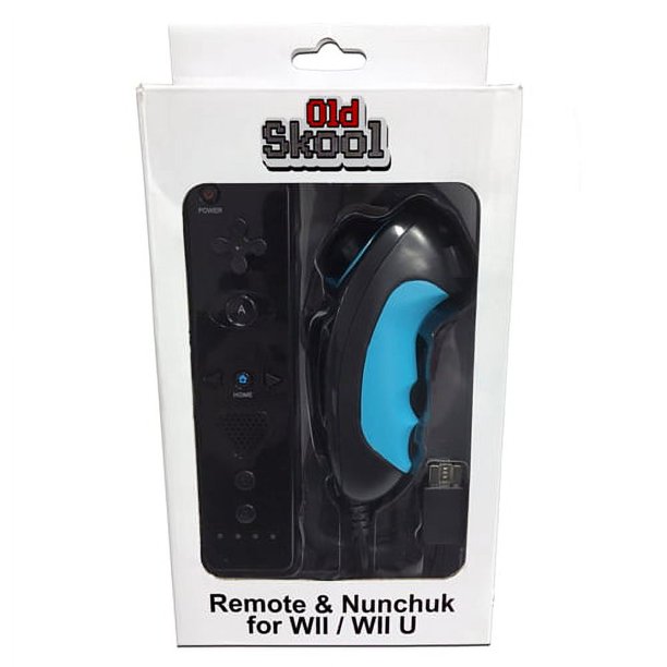 Wii Remote and Nunchuck Controller For Nintendo Wii and Wii U Black