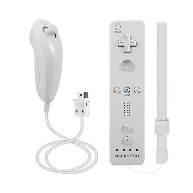 Wii Remote with Wii Motion Plus Inside Shock Wii Nunchuk Controller