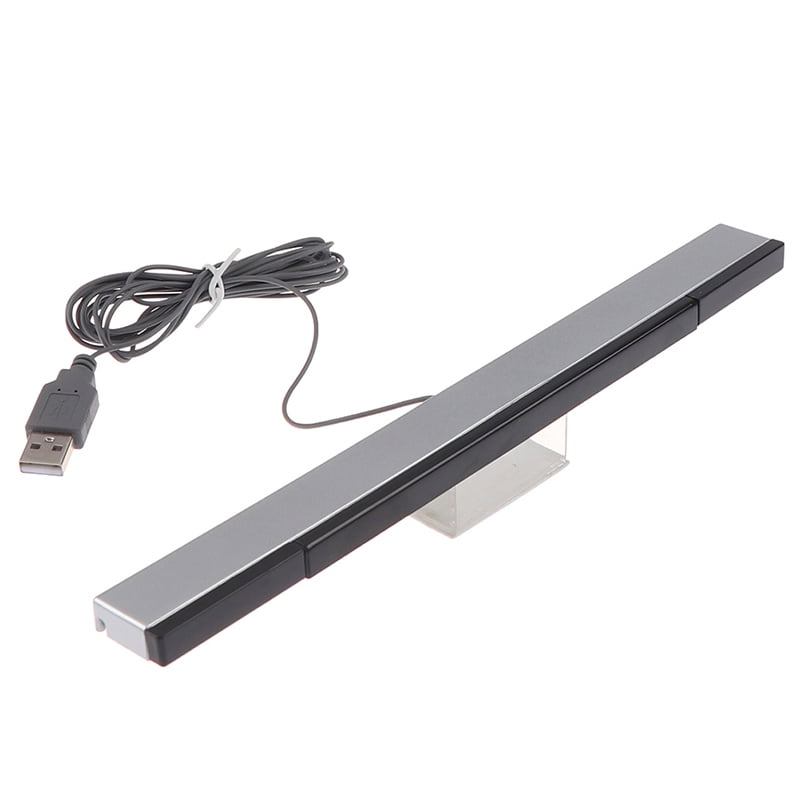 SOONORY for USB Wii Sensor Bar, Infrared IR Ray Motion Sensor Signal Receiver Compatible with Nintendo Wii and Wii U Console USB Port with Stable Stand(Black/Silvery SOONORY for USB Wii Sensor Bar, Infrared IR Ray Motion Sensor Signal Receiver Compatible with Nintendo Wii and Wii U Console USB Port with Stable Stand(Black/Silvery