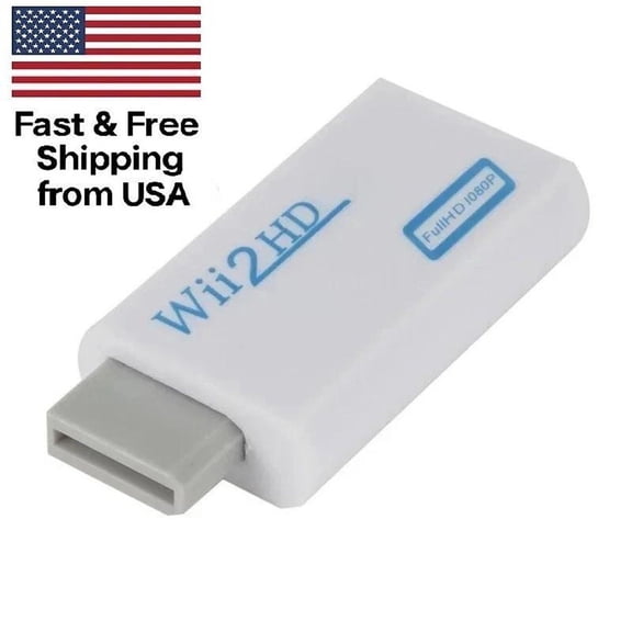 Wii to HDMI Converter, 1080P Wii HMDI Adapter with Cable for Modern TVs and Monitors, 3.5mm Audio Out